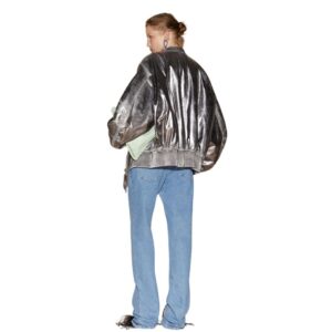 THE ATTICO ANJA SILVER BOMBER