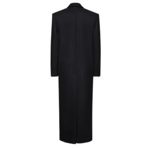 MAGDA BUTRYM LONG CLASSIC WOOL COAT IN BLACK