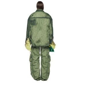 THE ATTICO MILITARY GREEN SHORT COAT NYLON