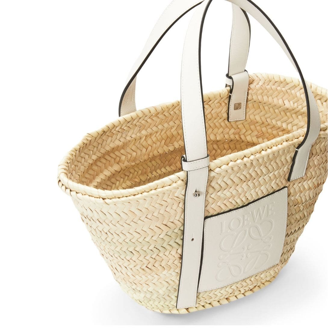 LOEWE BASKET BAG IN PALM LEAF AND CALFSKIN - Image 4