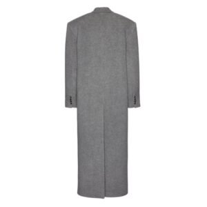 MAGDA BUTRYM SINGLE-BREASTED LONG WOOL COAT IN GREY