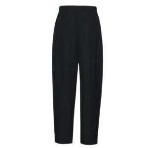 MAGDA BUTRYM TAPERED COTTON TROUSERS IN BLACK