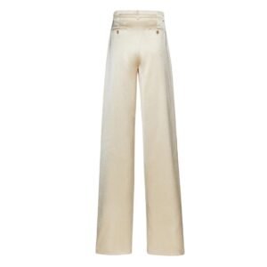 MAGDA BUTRYM WIDE-LEG COTTON-BLEND TROUSERS IN YELLOW