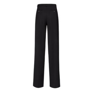MAGDA BUTRYM WIDE-LEG WOOL TROUSERS IN BLACK
