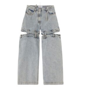 THE ATTICO ASHTON VINTAGE BLUE LONG PANTS