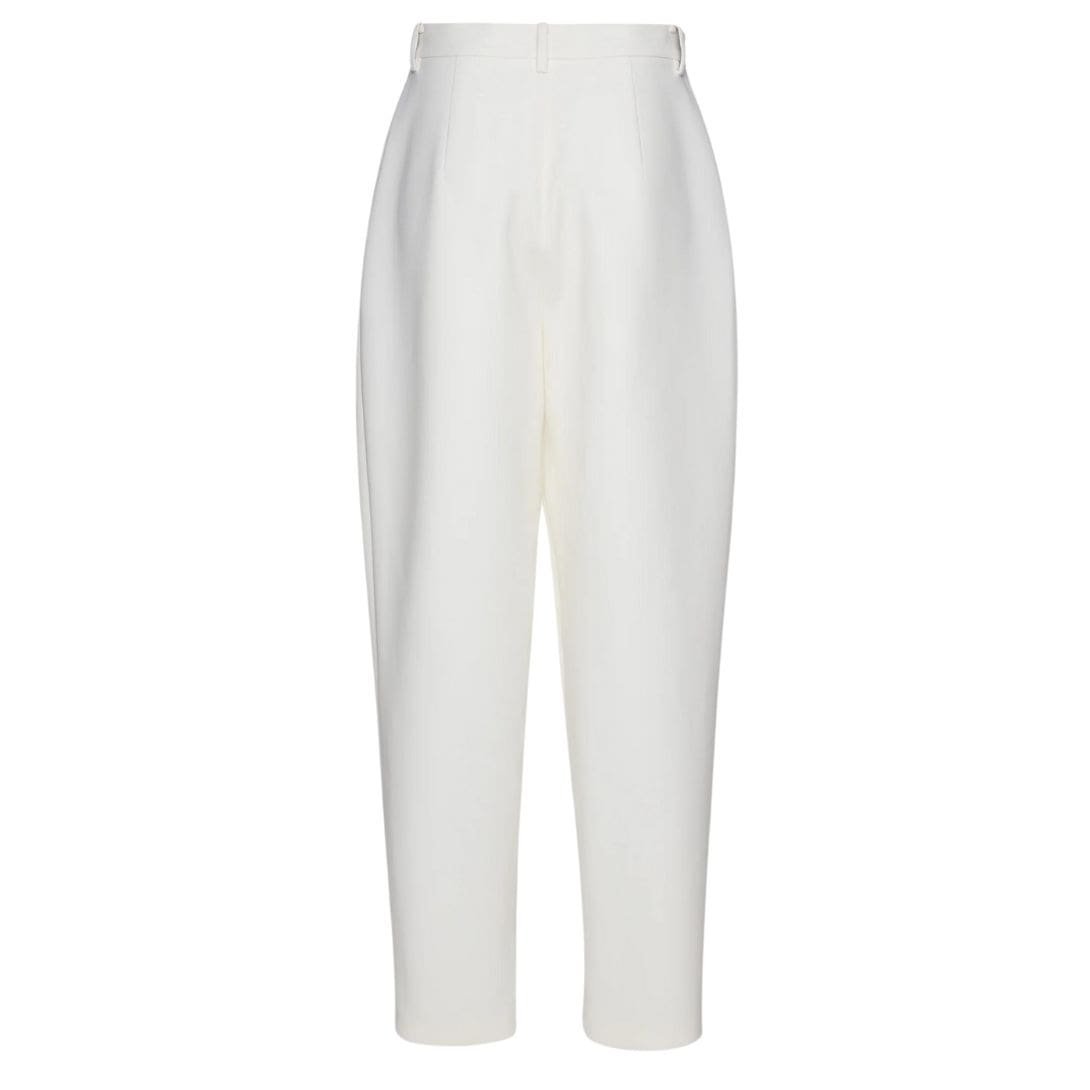 MAGDA BUTRYM TAPERED WOOL TROUSERS IN CREAM - Image 2