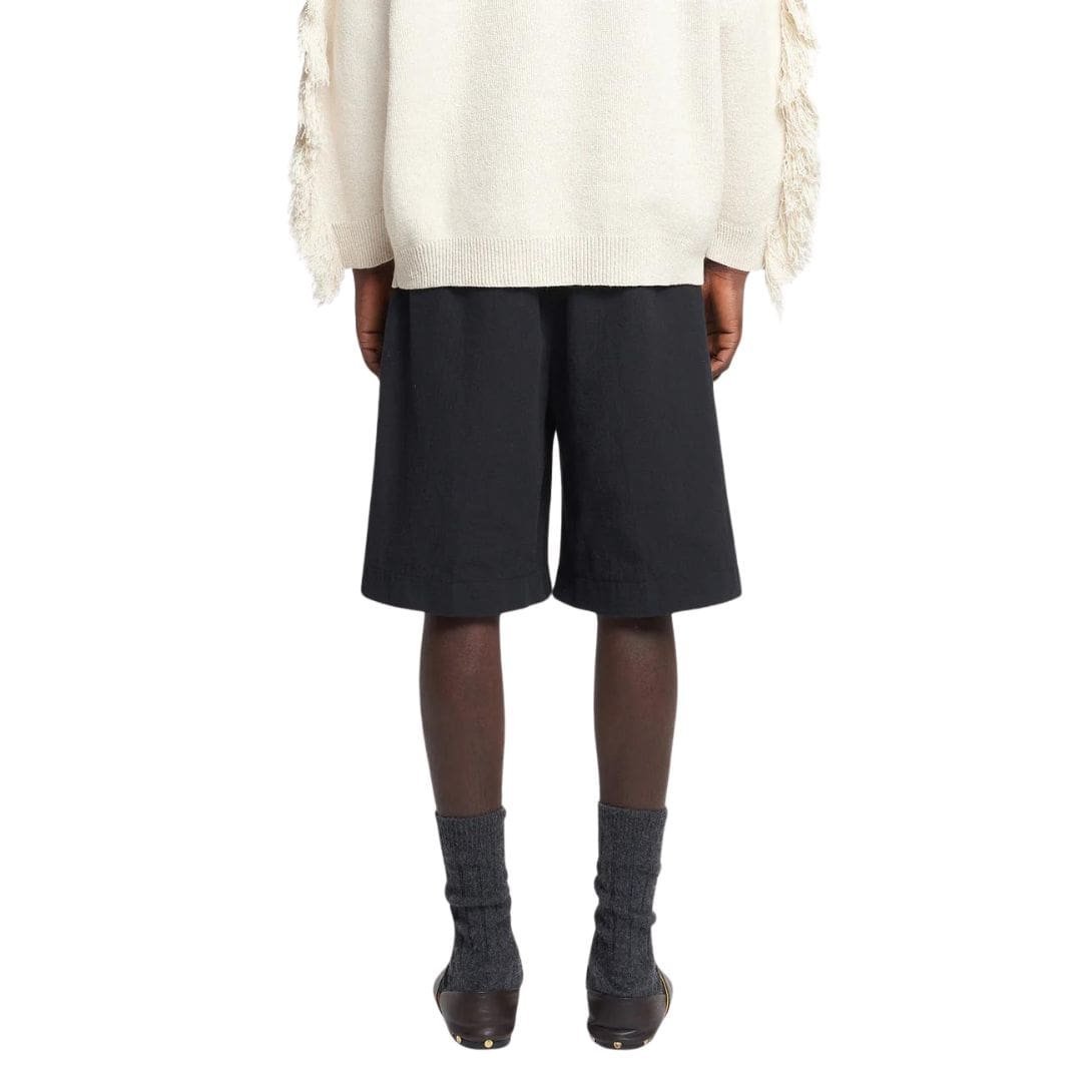 NANUSHKA CARSTEN WASHED-CANVAS SHORTS BLACK - Image 4