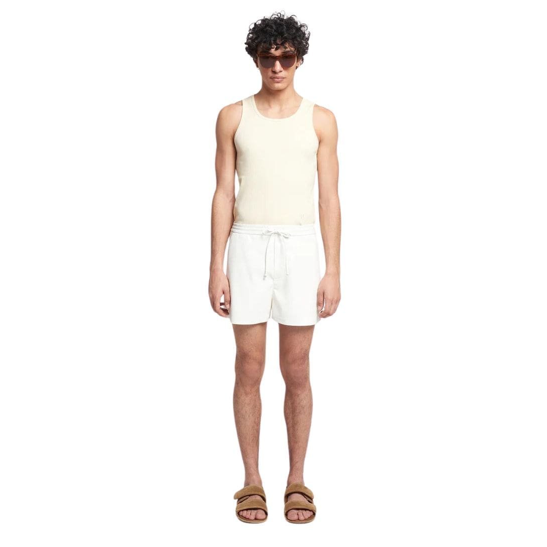 NANUSHKA AMIL OKOBOR ALT-LEATHER SHORTS WHITE - Image 4