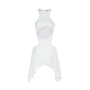 THE ATTICO “MAGNOLIA” WHITE MINI DRESS