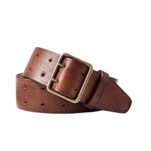 RALPH LAUREN LEATHER DOUBLE-PRONG BELT