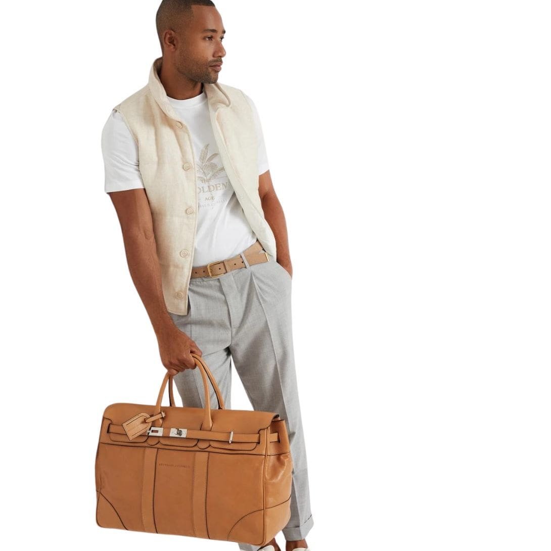 BRUNELLO CUCINELLI COWHIDE COUNTRY WEEKENDER BAG - Image 3