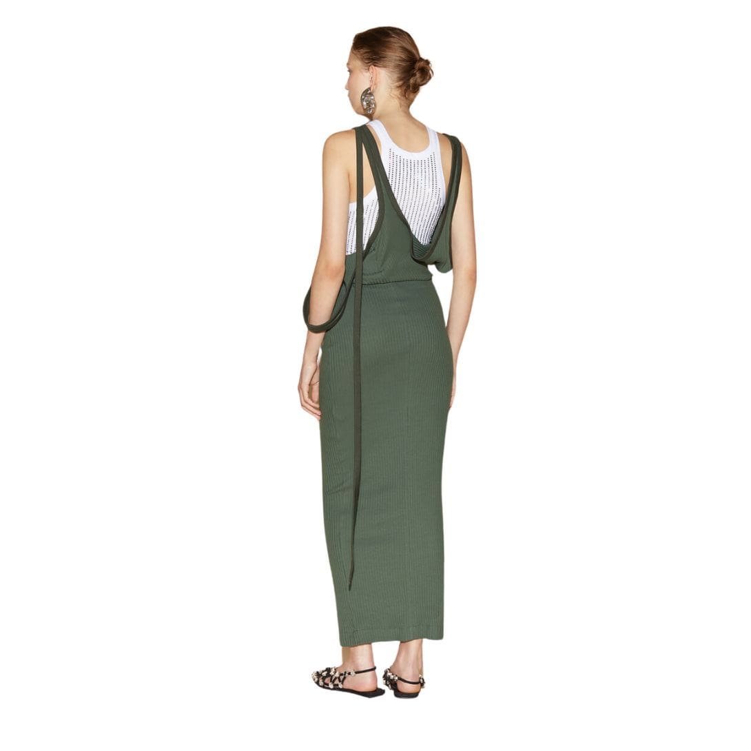 THE ATTICO IVY GREEN MIDI DRESS - Image 2