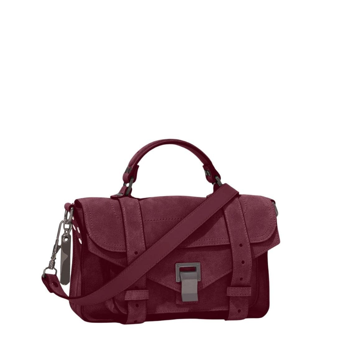 PROENZA PS1 TINY BAG IN SUEDE BORDEAUX - Image 5
