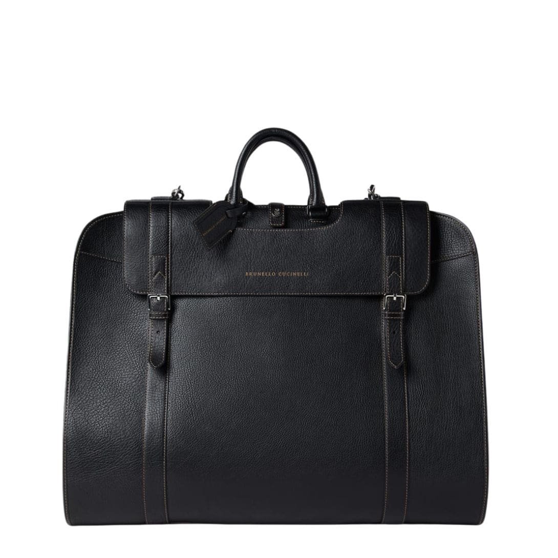 BRUNELLO CUCINELLI GRAINED CALFSKIN SUIT CARRIER
