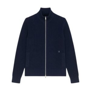 GIVENCHY ZIPPED CARDIGAN IN WOOL AND CASHMERE