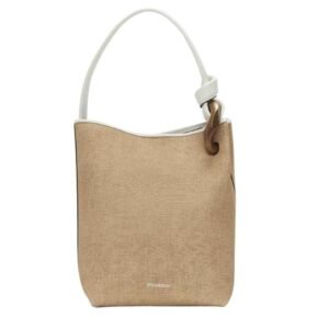 JWA CORNER BUCKET – LEATHER TOP HANDLE BAG