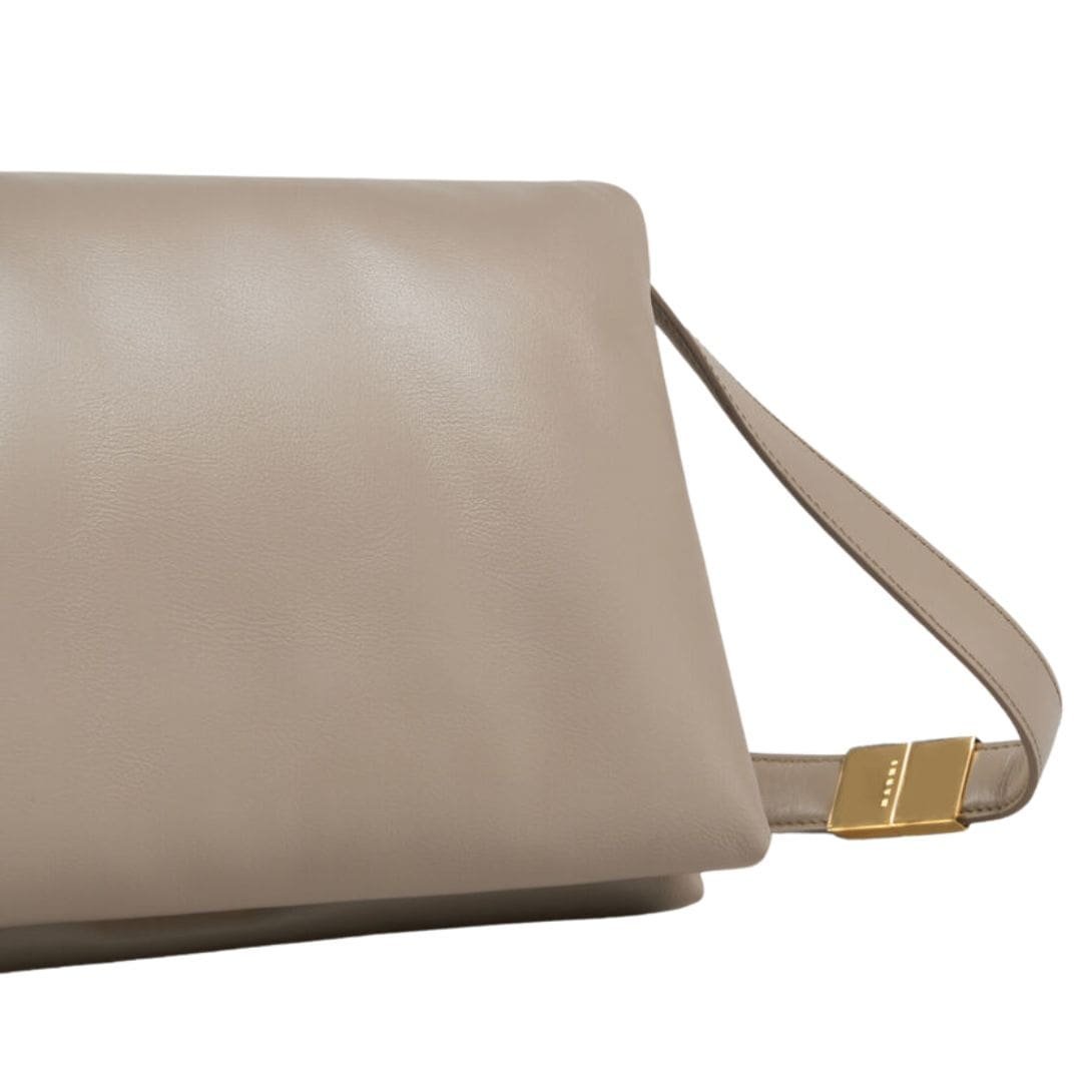 MARNI BEIGE LEATHER PRISMA SHOULDER BAG - Image 4