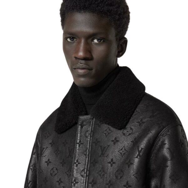 LOUIS VUITTON SHEARLING EMBOSSED MONOGRAM JACKET - Image 5