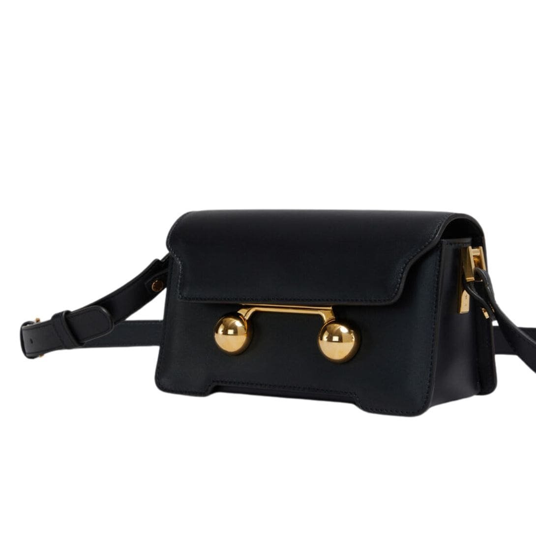 MARNI BLACK LEATHER TRUNKAROO MINI SHOULDER BAG - Image 3