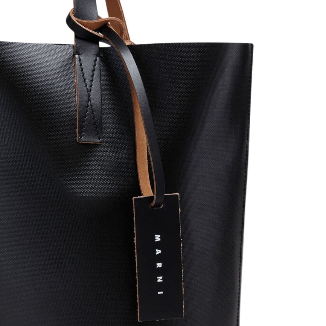 MARNI BLACK OPEN SHOPPER WITH MARNI TAG - Image 5