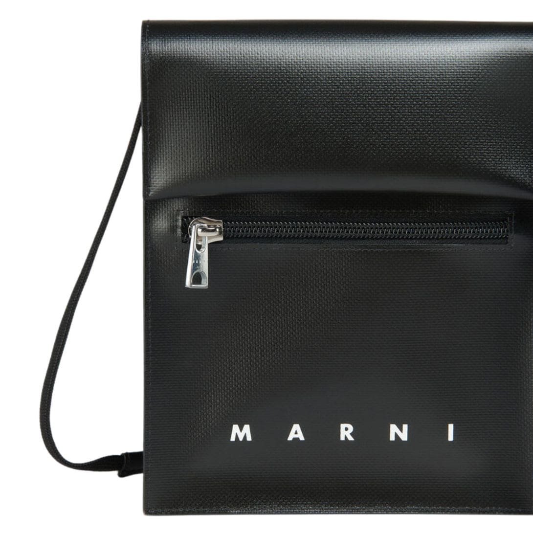 MARNI BLACK POUCH WITH SHOELACE STRAP - Image 4