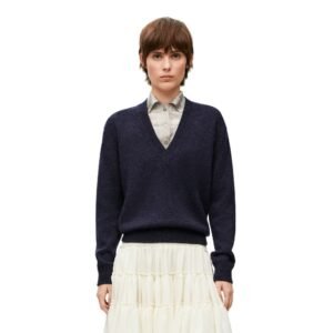 LOEWE TROMPE LOEIL SWEATER IN WOOL AND SILK