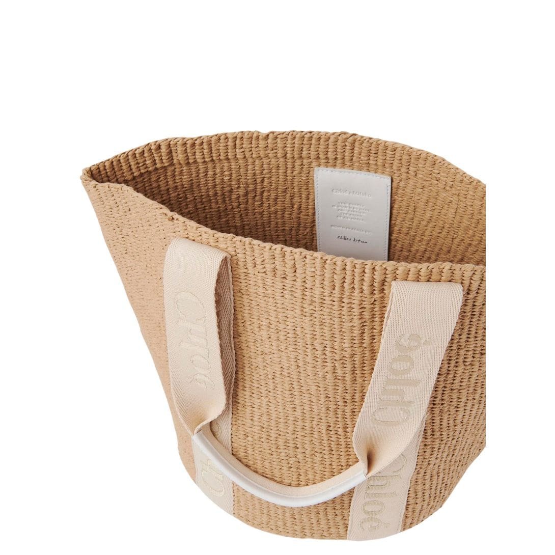 CHLOE LARGE WOODY BASKET GOLD - Image 4