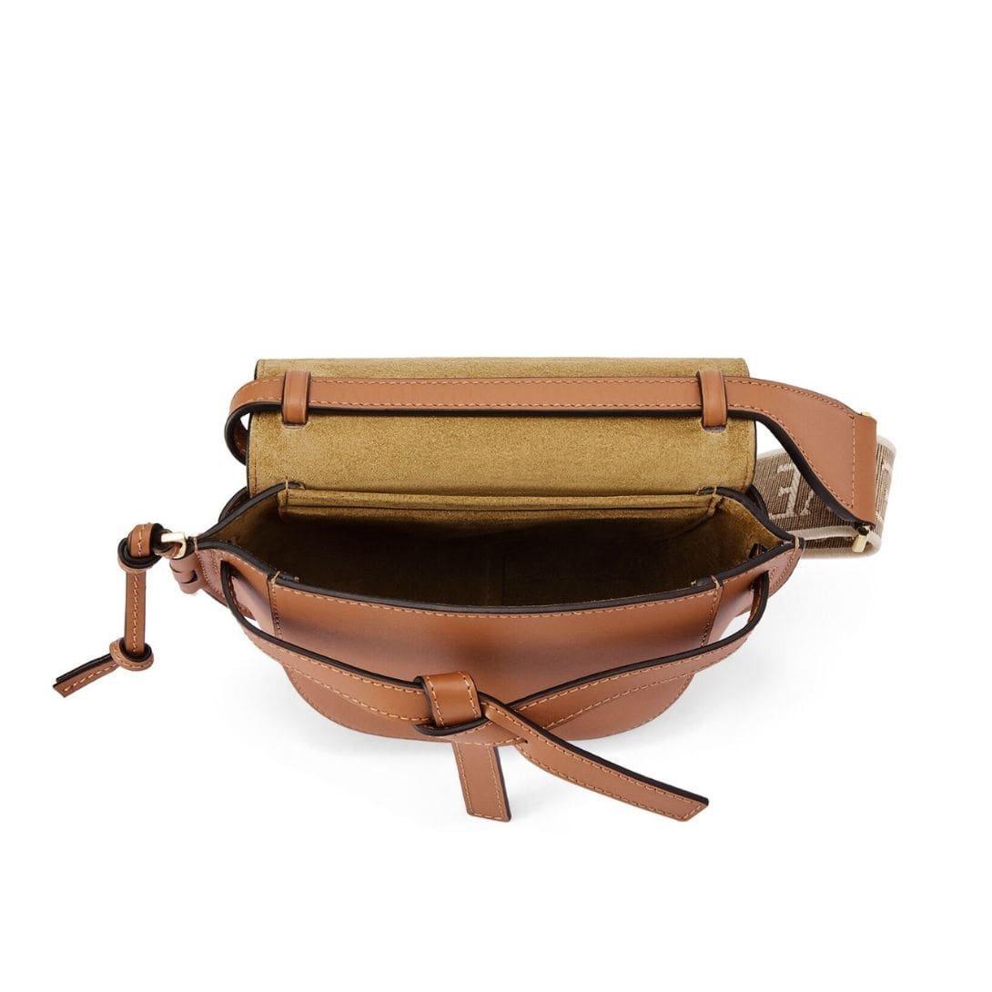 LOEWE GATE DUAL MINI BAG IN SOFT CALFSKIN AND JACQUARD - Image 5