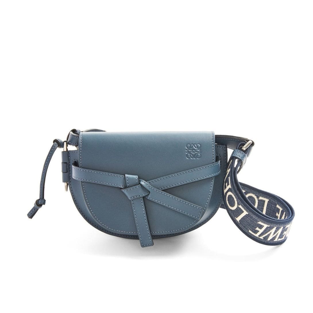 LOEWE GATE DUAL MINI BAG IN SOFT CALFSKIN AND JACQUARD - Image 2