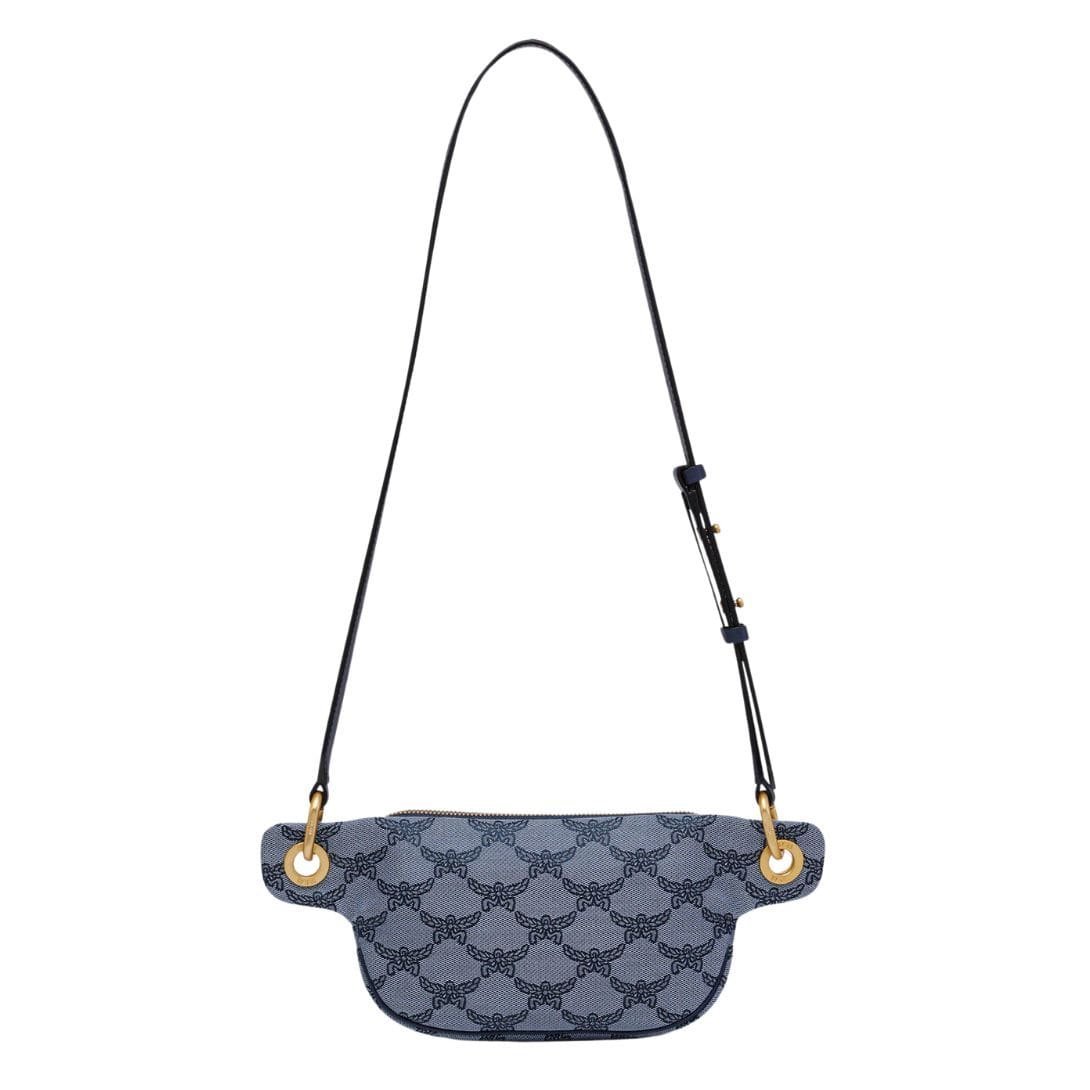 MCM HIMMEL BELT BAG IN LAURETOS JACQUARD BLUE - Image 3