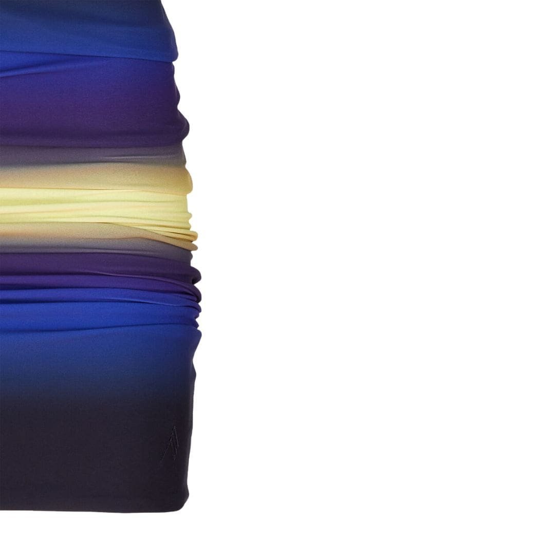 THE ATTICO BLUE, BLACK AND LIGHT YELLOW MINI SKIRT - Image 4