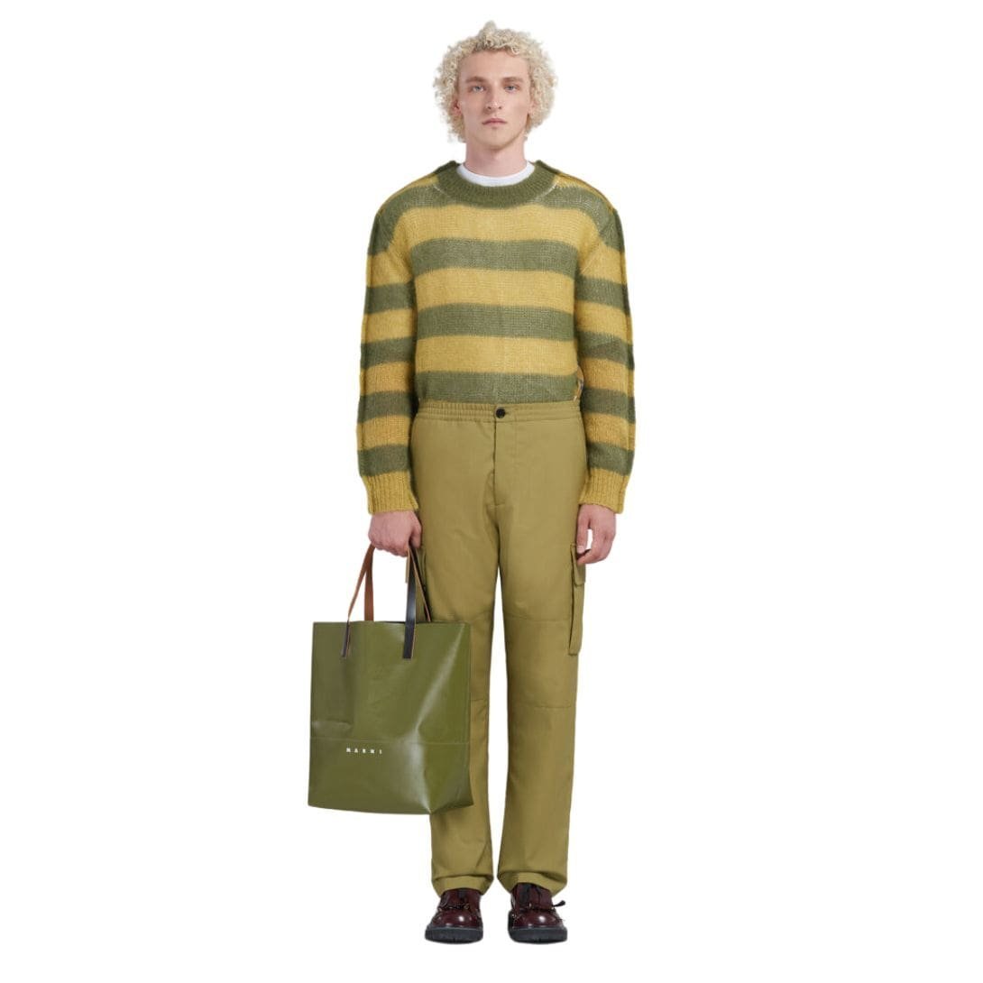 MARNI GREEN OPEN SHOPPER WITH MARNI TAG - Image 6