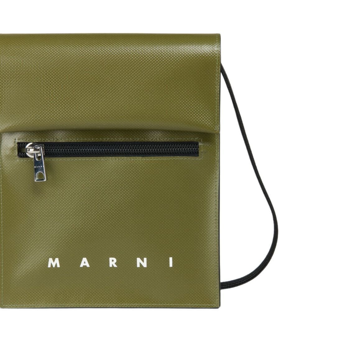 MARNI GREEN POUCH WITH SHOELACE STRAP - Image 3