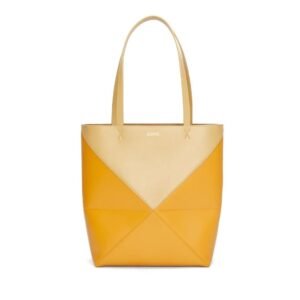 LOEWE PUZZLE FOLD TOTE BAG IN SHINY CALFSKIN