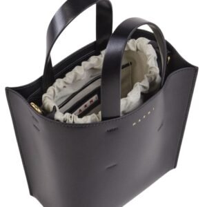 MARNI MUSEO MINI BAG IN BLACK LEATHER