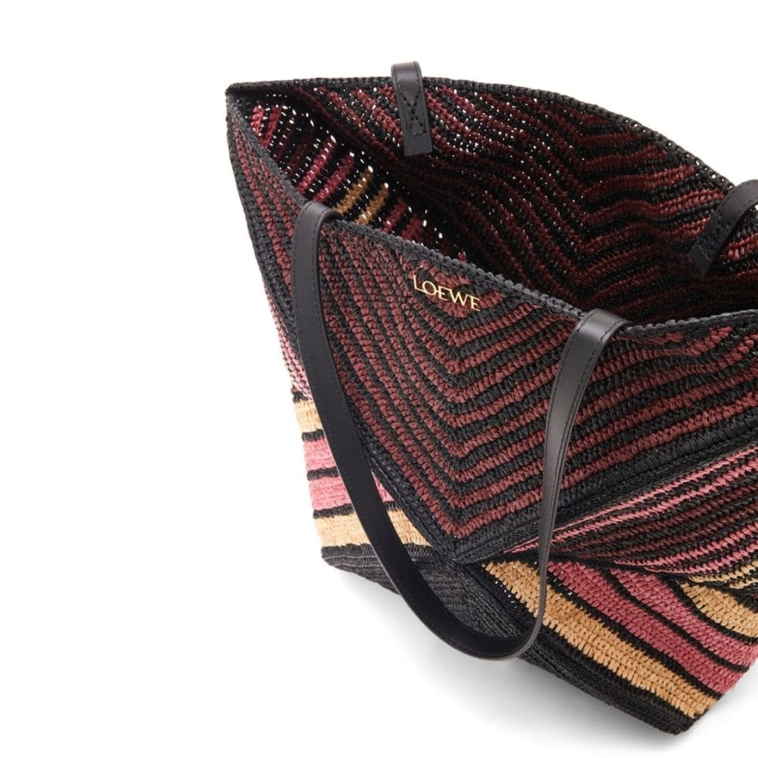 LOEWE PUZZLE FOLD TOTE BAG IN RAFFIA - Image 5