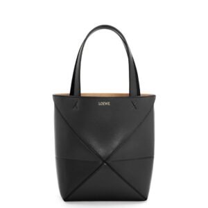 LOEWE PUZZLE FOLD TOTE MINI BAG IN SHINY CALFSKIN