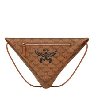 MCM HIMMEL TRIANGLE POUCH IN LAURETOS COGNAC