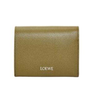 LOEWE TRIFOLD WALLET WITH ZIP IN SHINY CALFSKIN