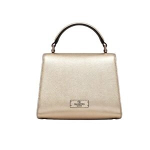 VALENTINO GARAVANI MINI VSLING HANDBAG IN METALLIC GRAINY CALFSKIN