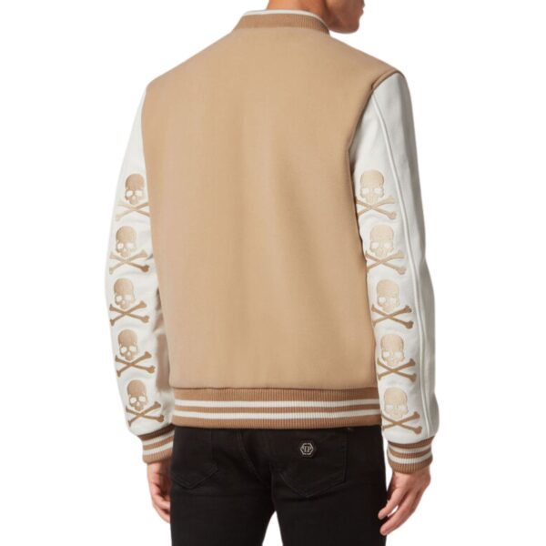 PHILIPP PLEIN WOOL AND LEATHER BOMBER SKULL&BONES - Image 3