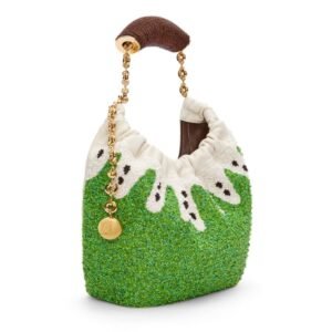 LOEWE MINI SQUEEZE BAG IN LEATHER WITH BEADS