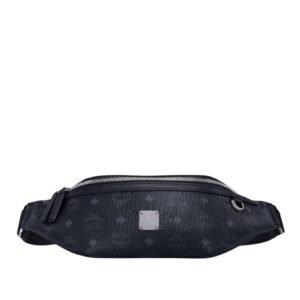 MCM MEDIUM FURSTEN BELT BAG IN VISETOS BLACK