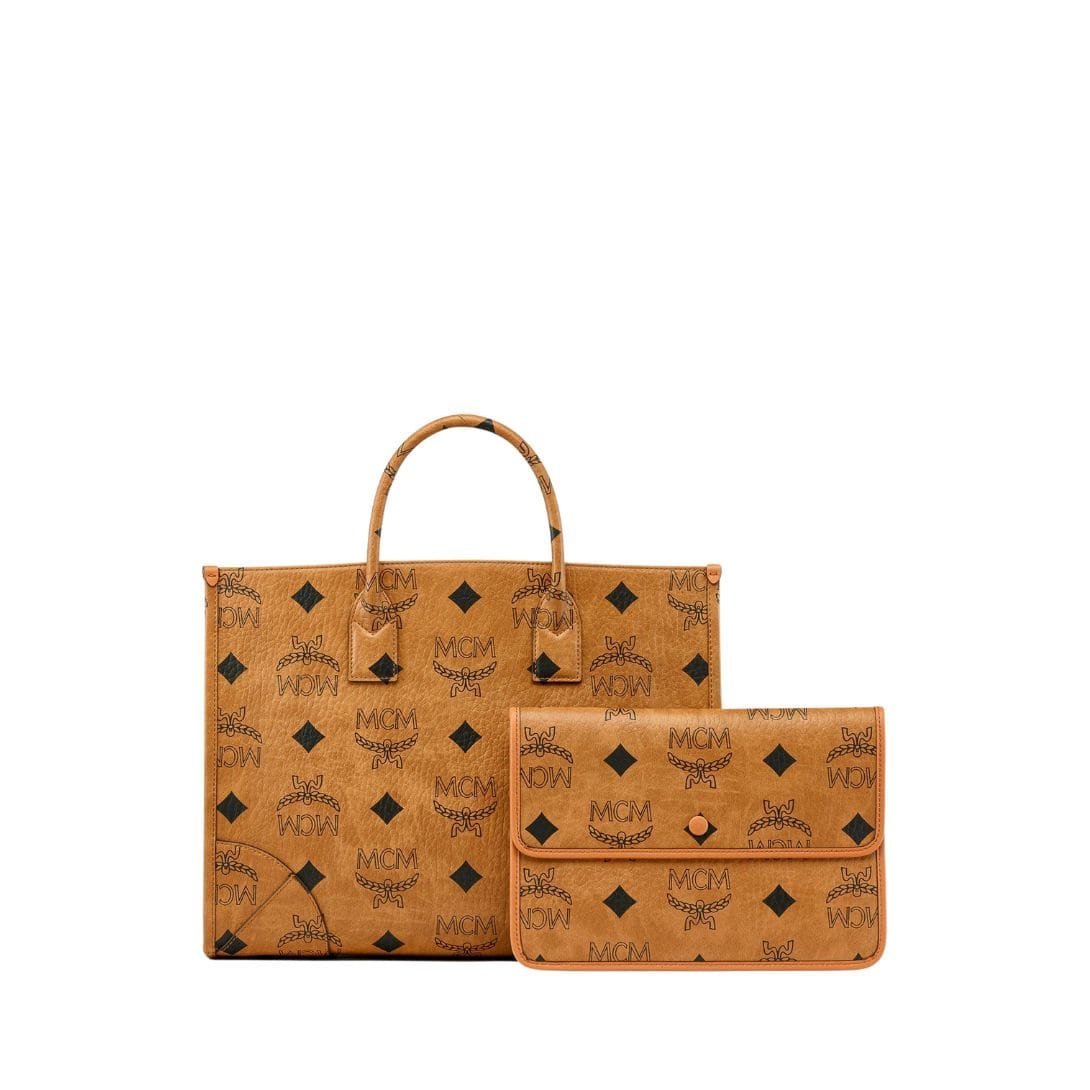 MCM LARGE MÜNCHEN TOTE IN MAXI VISETOS COGNAC - Image 5