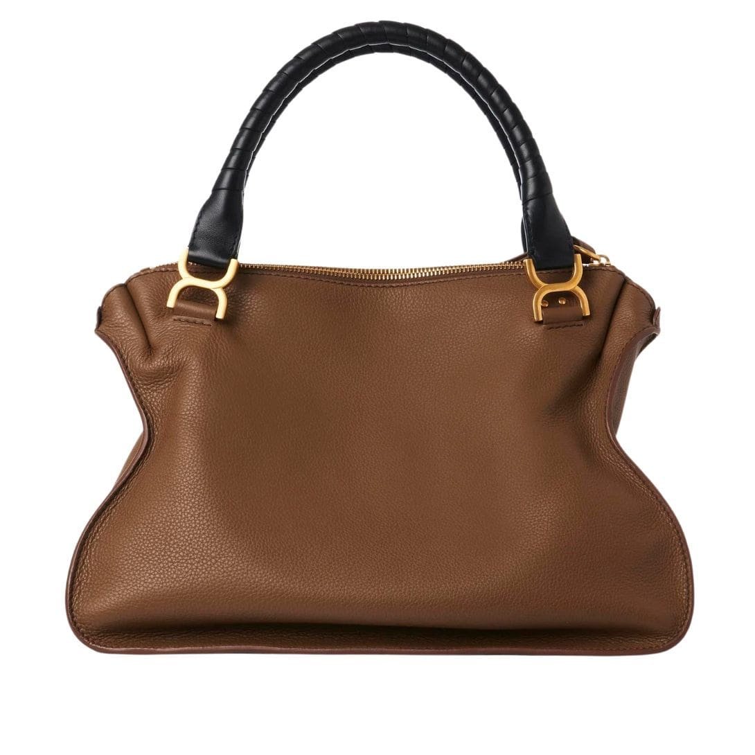 CHLOE MARCIE LARGE DOUBLE CARRY BAG PALM BROWN - Image 4