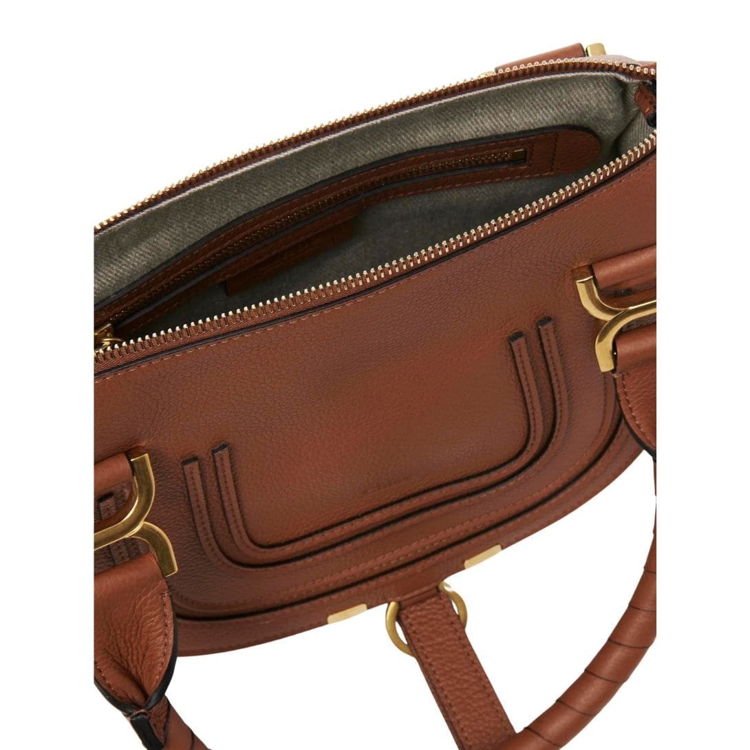 CHLOE MARCIE SMALL DOUBLE CARRY BAG TAN - Image 2