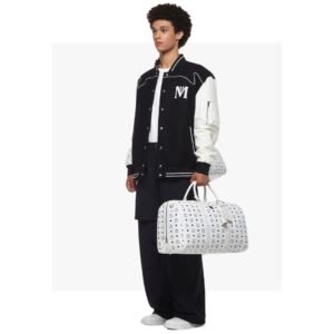 MCM OTTOMAR WEEKENDER BAG IN VISETOS WHITE