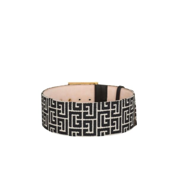 BALMAIN PB BELT IN MONOGRAMMED JACQUARD BALT - Image 2