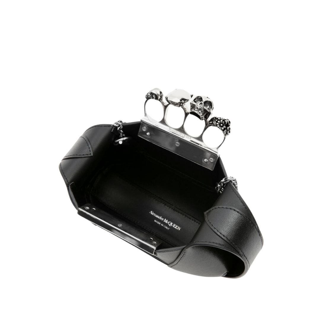 ALEXANDER MCQUEEN WOMEN'S THE JEWELLED HOBO MINI BAG IN BLACK - Image 4