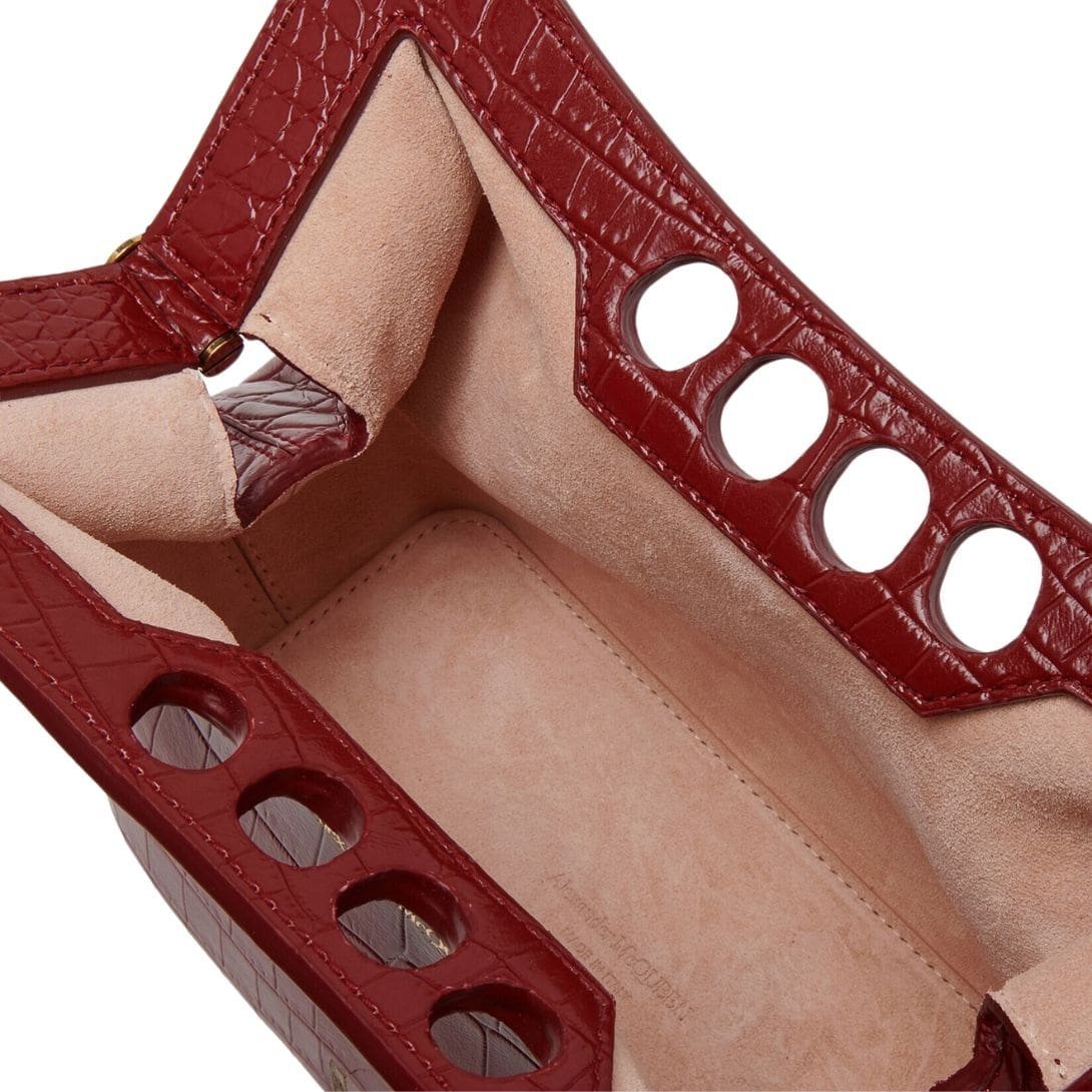 ALEXANDER MCQUEEN WOMEN'S THE PEAK BAG MINI WITH CHAIN IN DARK RED - Image 4